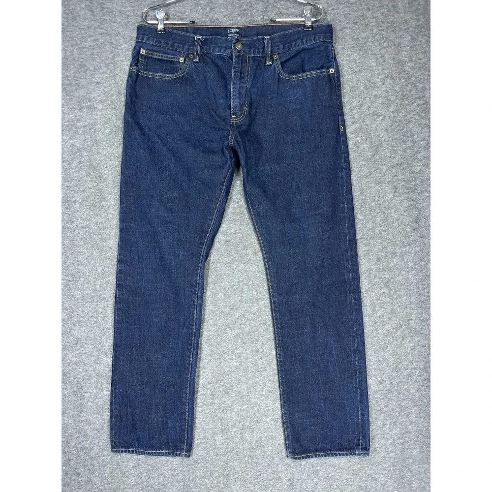 J Crew The Driggs Jeans Men 34x30 Blue Slim Selvedge